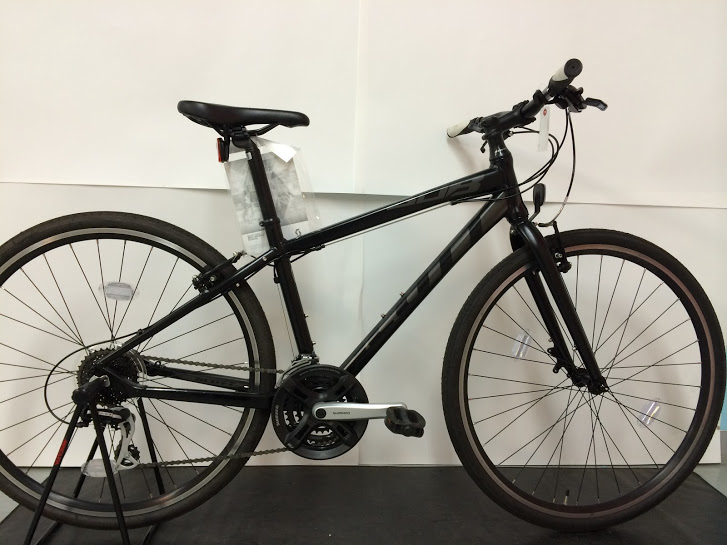 自転車クロスバイク黒scott スコット